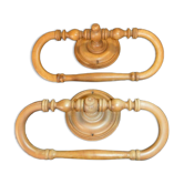 Wooden towel racks (the pair)
