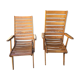 Lot 2 old wooden folding lounge runs
