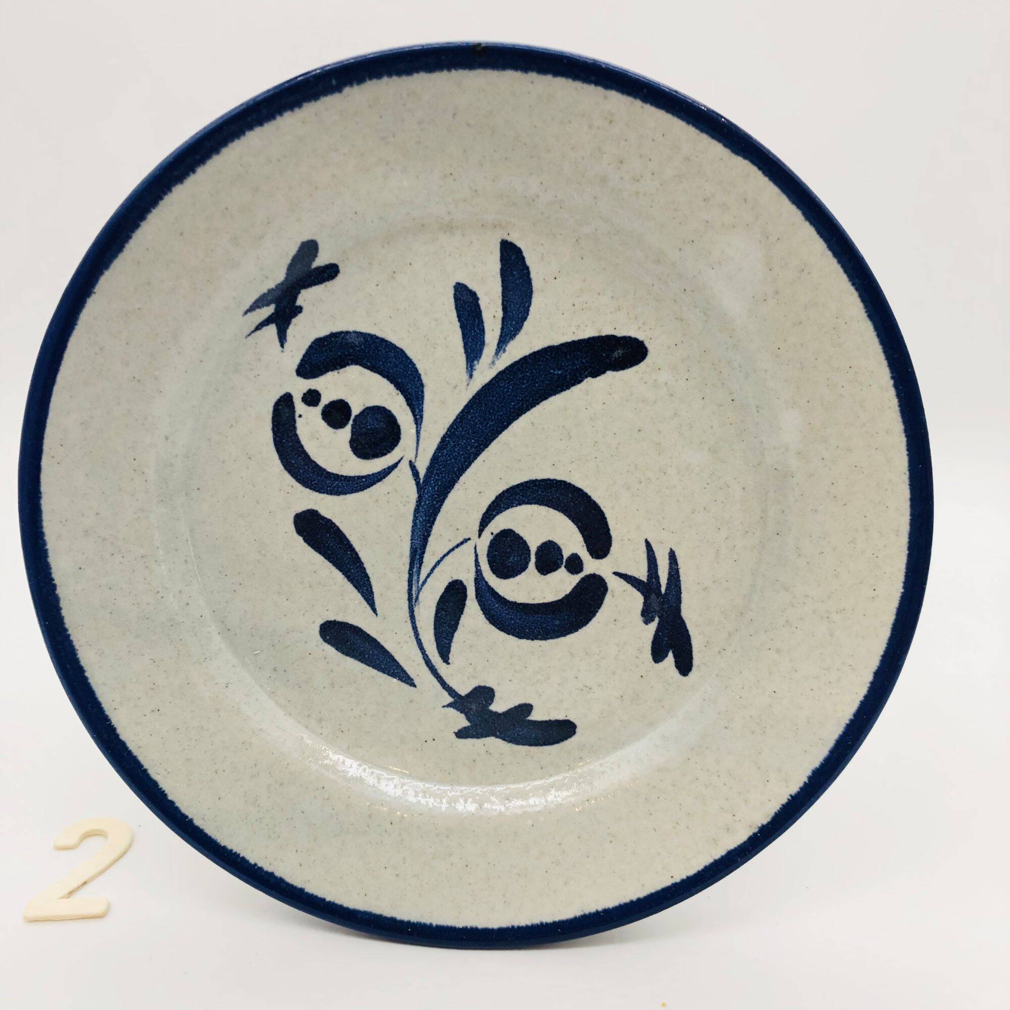 6 dessert plates, St Clément. Hand-painted decoration.