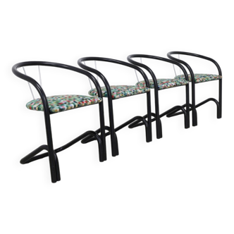 4x Chaises de salle à manger postmodernes Design danois, années 1980