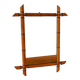 Miroir de barbier en bois effet bambou 55 x 41 cm