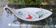 Fruit cup vintage 50s ceramic glazed style brutalist decoration butterflies