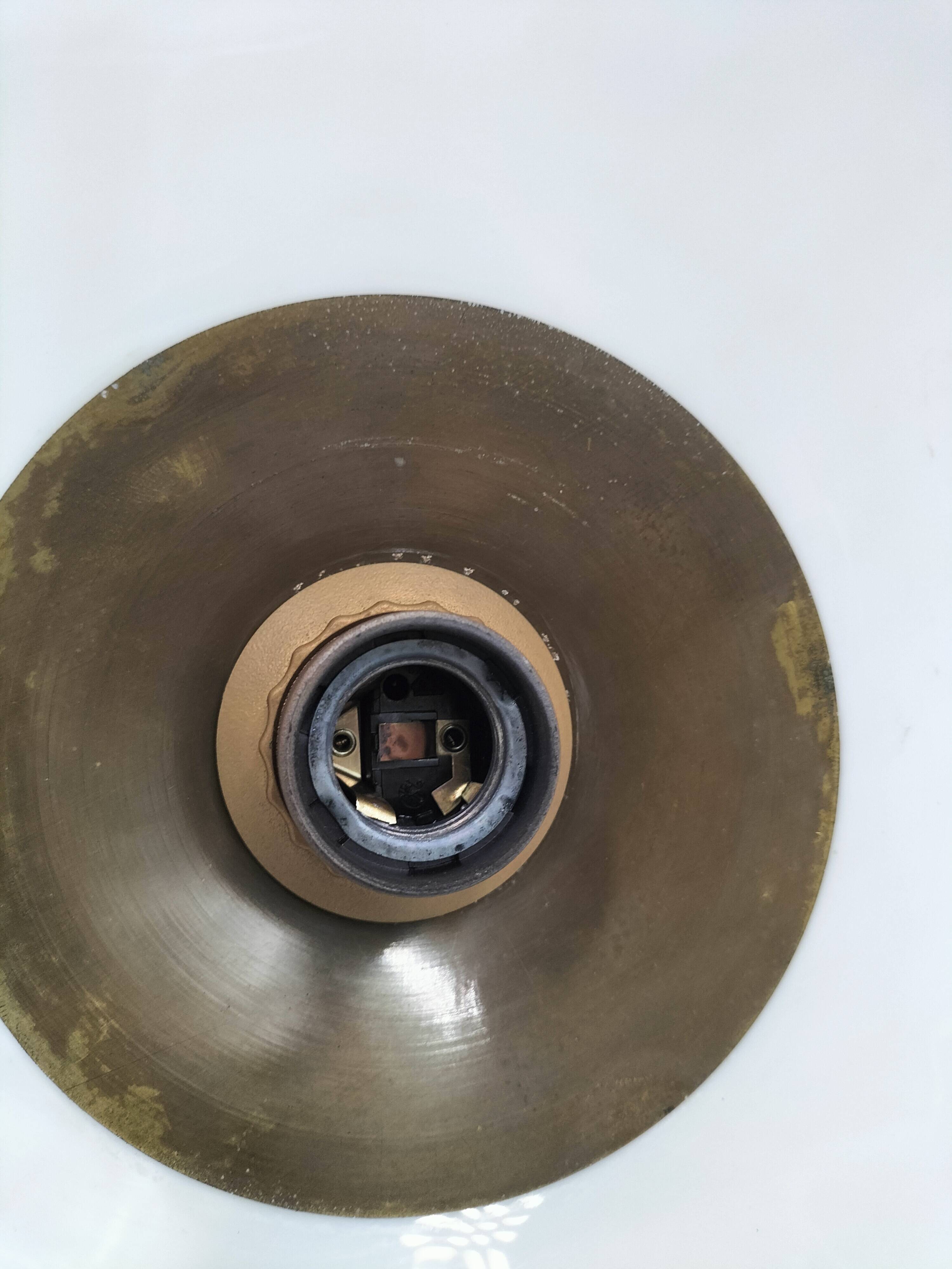 Large opaline pendant light