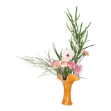 GRAND VASE EN VERRE ORANGE ARTISANAL