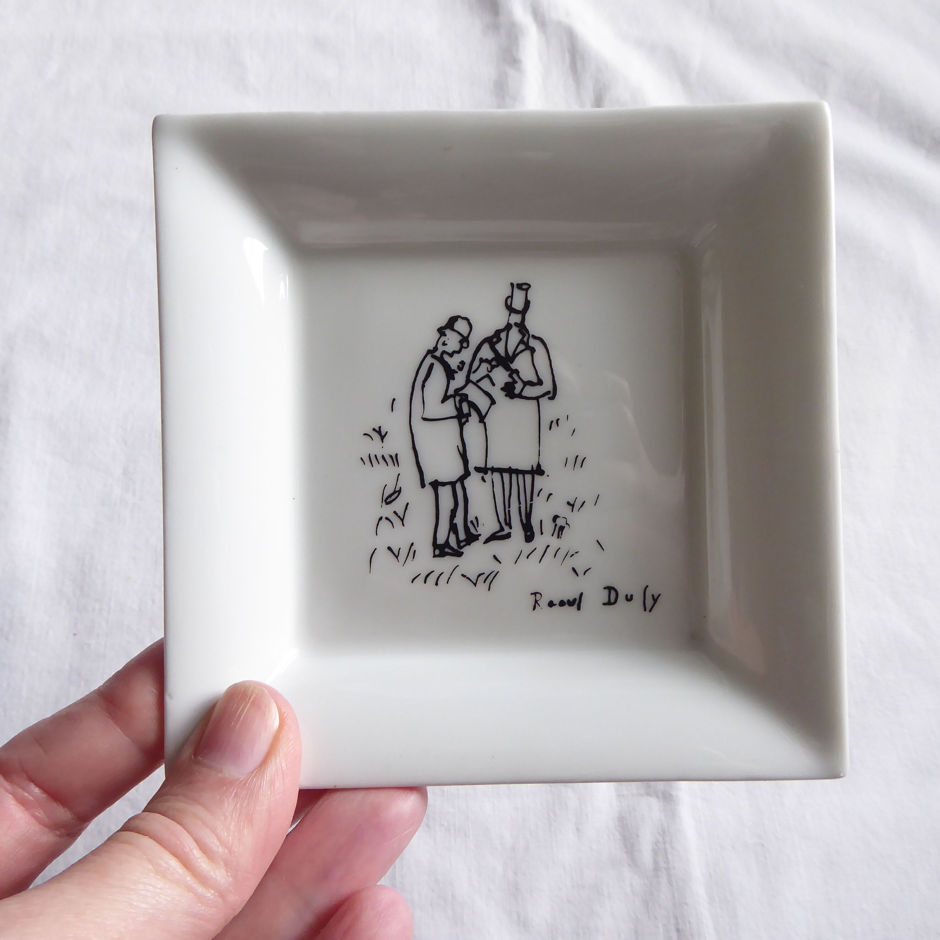 Empty cup Limoges porcelain pocket after Raoul Duffy