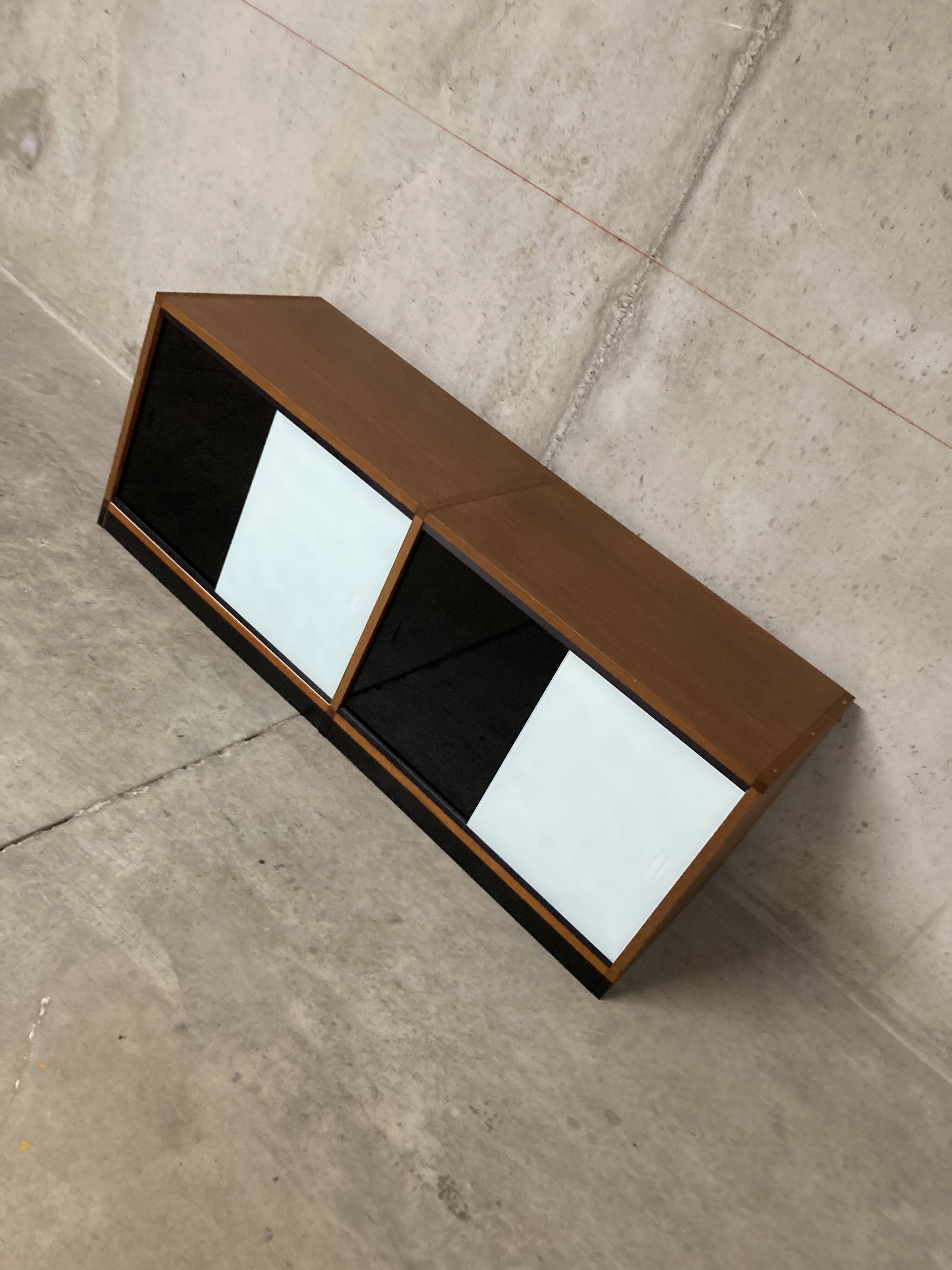 Rare vintage two-tone ARP Guariche Minvielle sideboard display case from the 60s