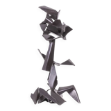 Jean Campa. Geometric sculpture in polished metal. 1980s.