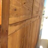 4-door bookcase in solid walnut circa 1880