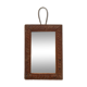 Antique mercury glass barber mirror and carved wooden frame