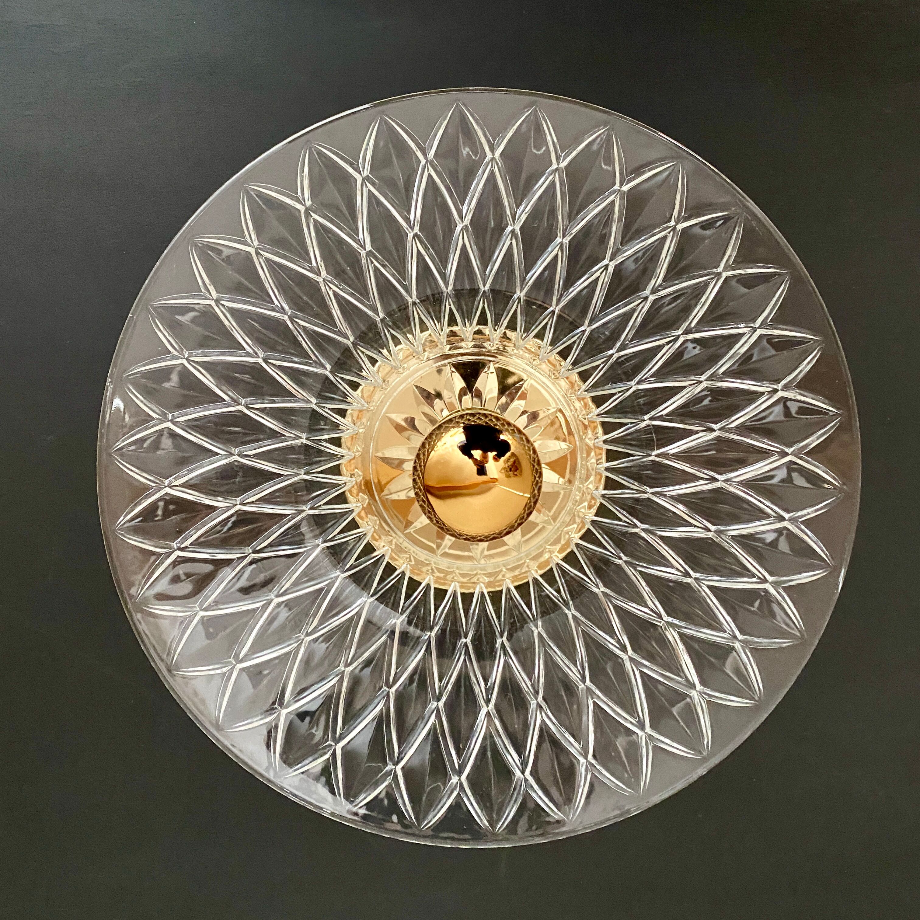 Vintage lampshade in chiseled glass