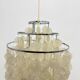 Mid-century mother of pearl Capiz shell Verner Panton style hanging lamp, 1970s