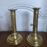 Pair of brass candlesticks