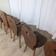 Set of 6 Vintage Brutalist Wooden Chair / Rustic Farmhouse Dining Chair