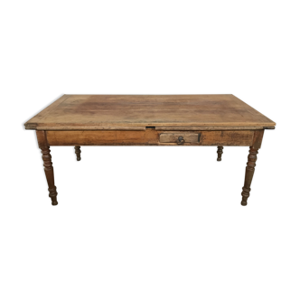 Rare and large farm table with extension cords and patina original 183CM / 359CM