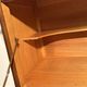 Louis XV style oak TV cabinet with drop-down flap.