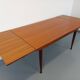 Table à manger style scandinave vintage des années 50 60 en teck avec rallonges