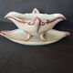 Antique sauce boat in fine earthenware from Sarreguemines, France, neo style.