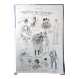 A drawing a sketch by illustrator Mars from period magazine Journal Amusant from the 1890s