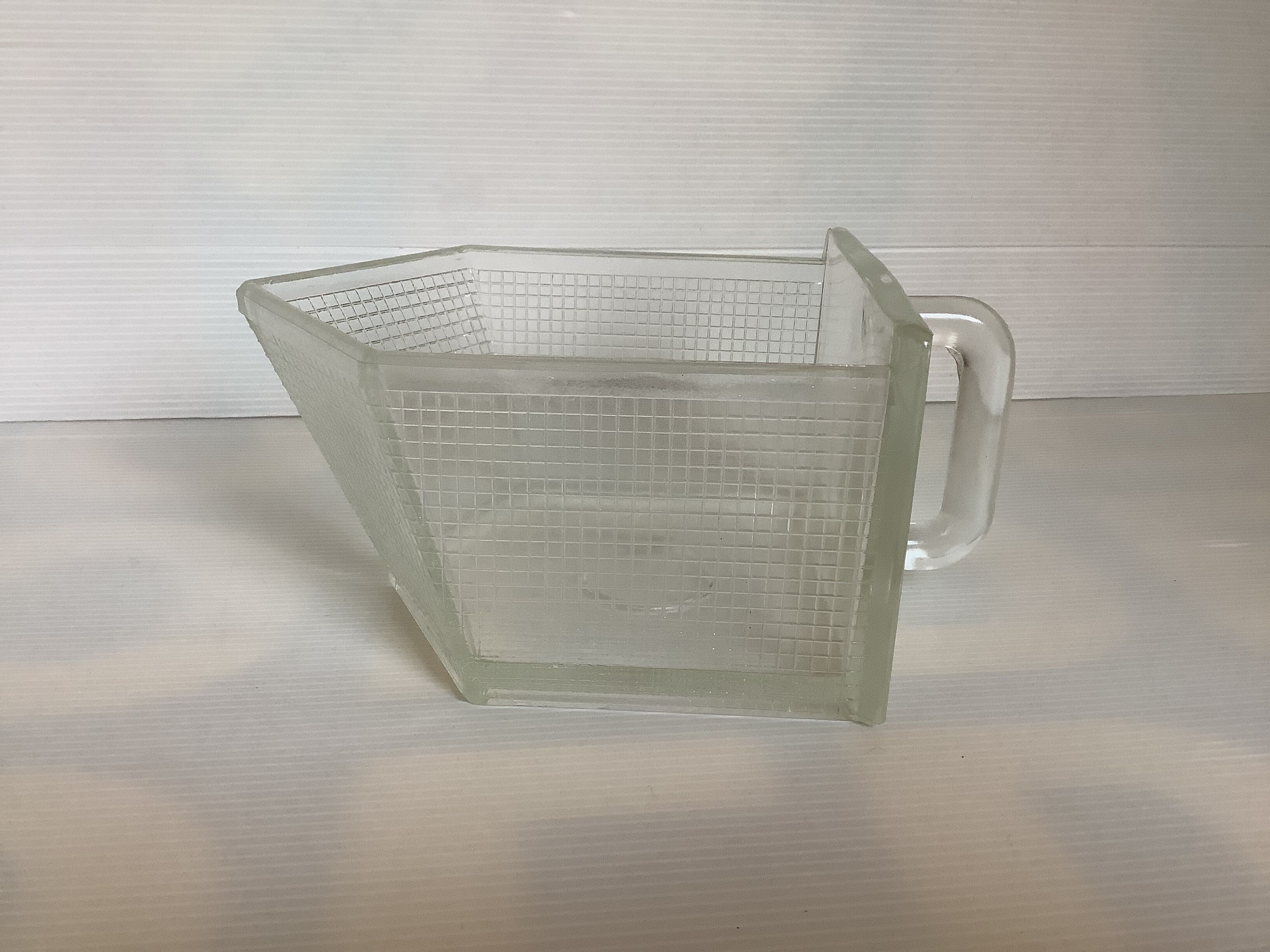 Old thick glass drawer tray