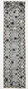 Black & beige turkish runner rug 72x284cm