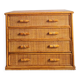 Vintage rattan chest of drawers circa 70s