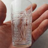 Set of 3 fine glasses, cut crystal, from Baccarat / Saint Louis