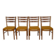 Lot de 4 chaises scandinave 1960