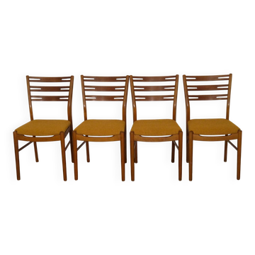 Lot de 4 chaises scandinave 1960