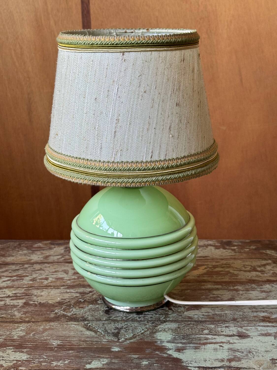 Opaline bedside lamp