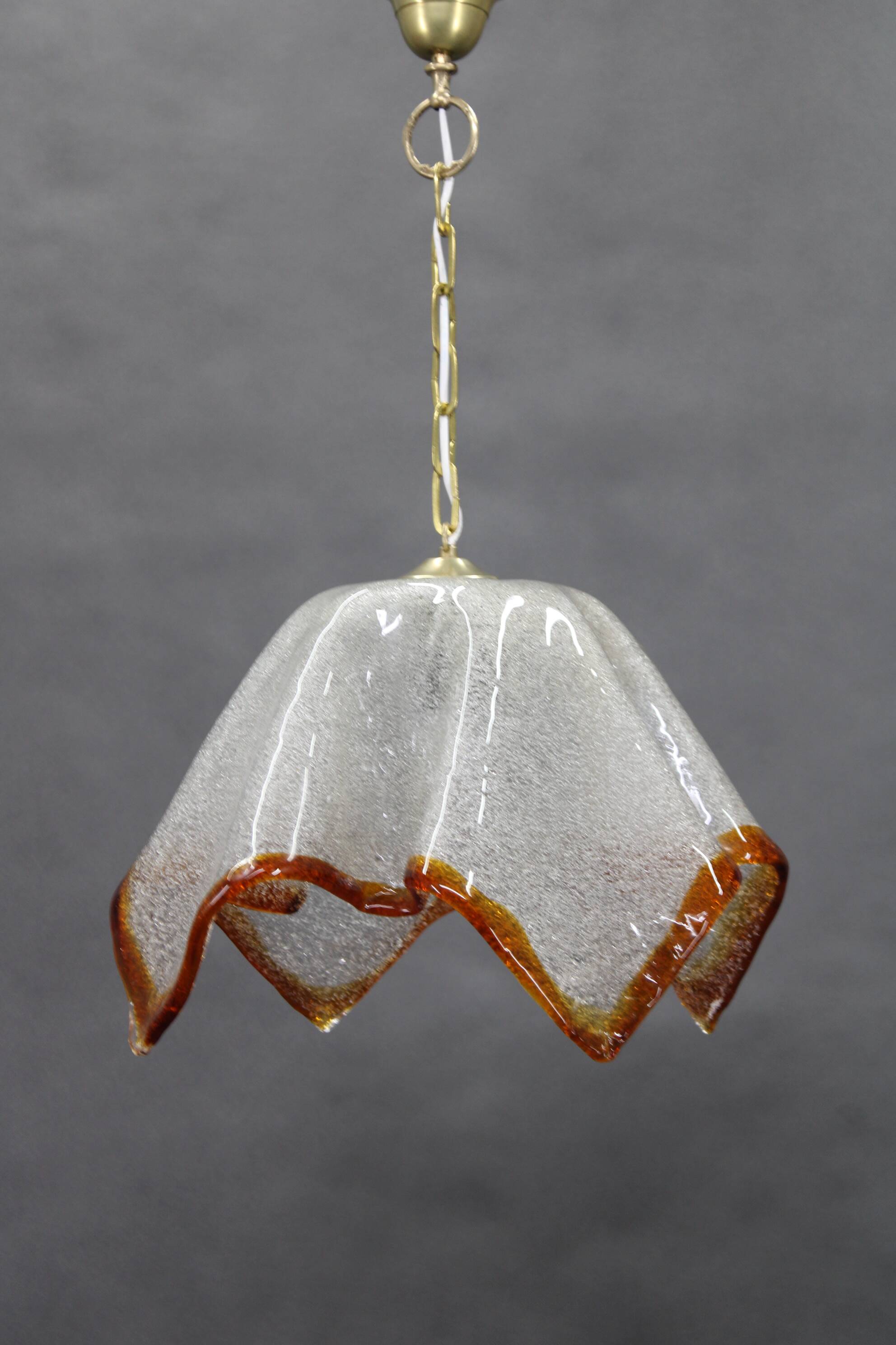 1980s Large Murano Glass Pendant Light, Italy