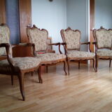 4 Louis XV style convertible armchairs