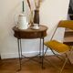 Side table / bedside table / pedestal table / antique wooden harness and canning