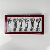 Set of 6 antique silver-plated horse-shaped knife holders