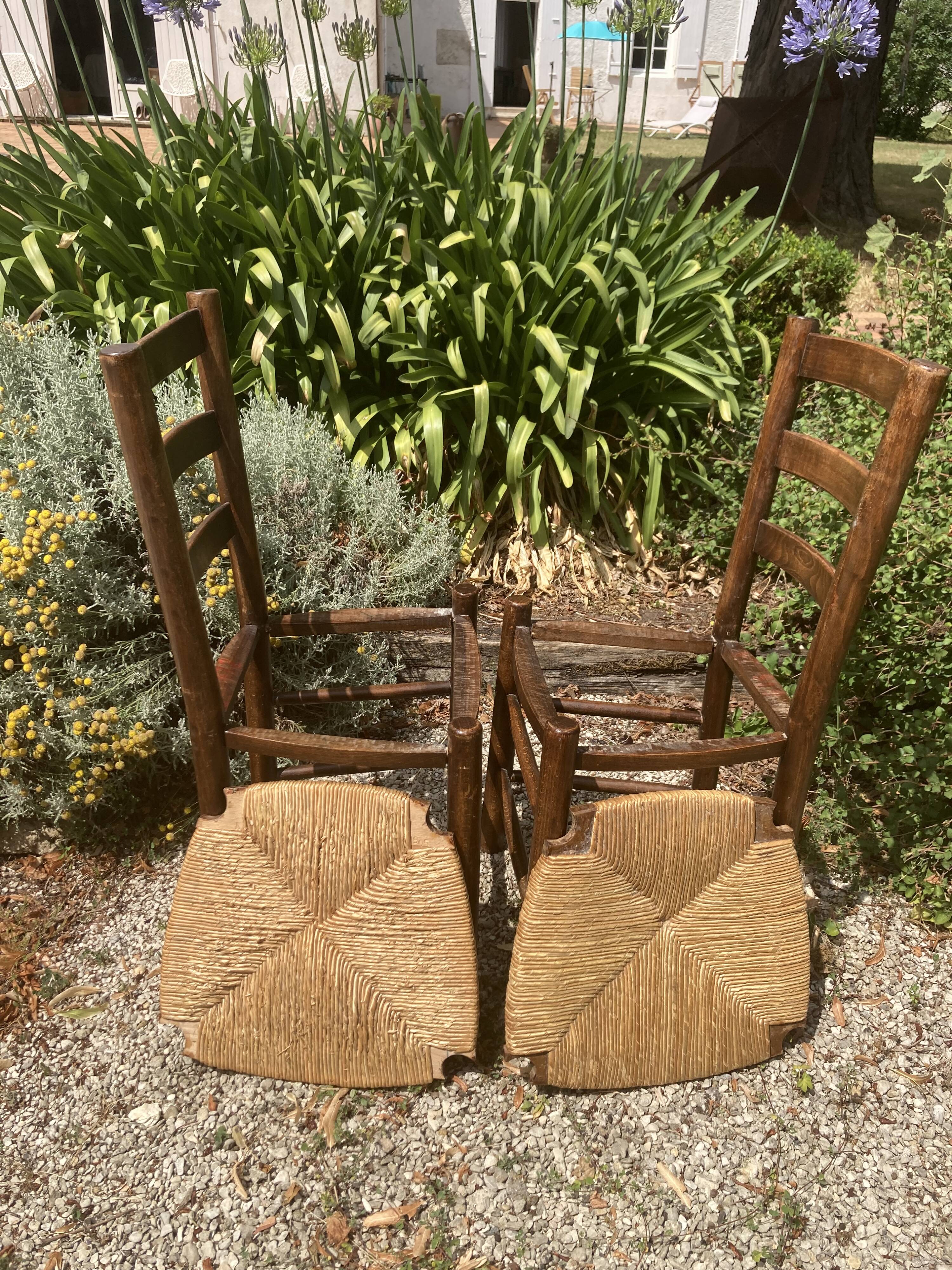 Straw chairs