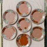 Set of old enamelled terracotta plates