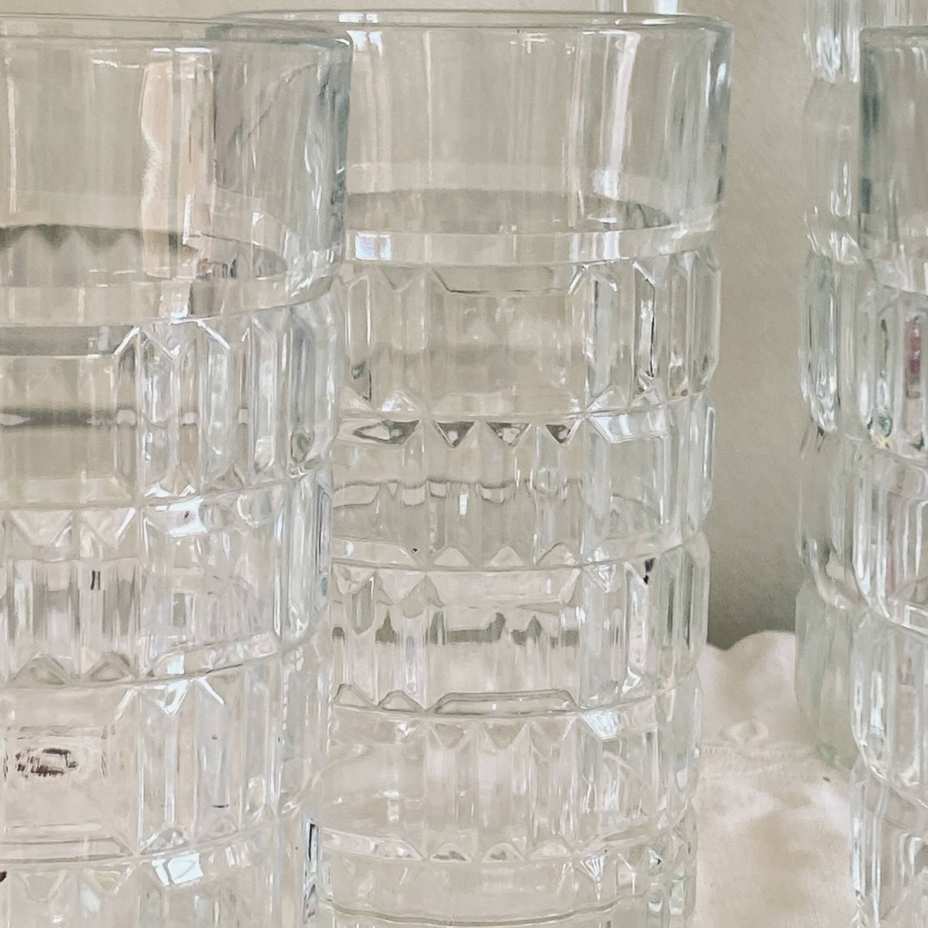 Antique orangeade punch sangria glass set 1970 7 glasses and pitcher
