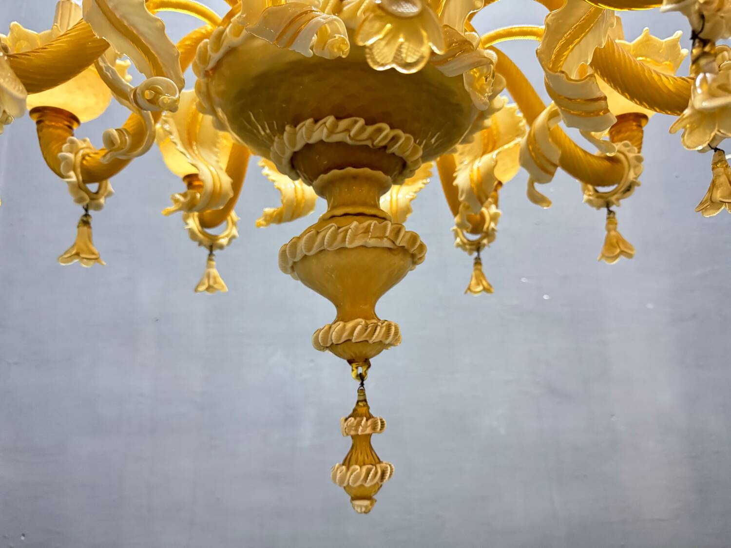 Large Venetian Murano Glass Chandelier 10 Lights 1950’s