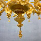 Large Venetian Murano Glass Chandelier 10 Lights 1950’s