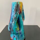 Vase céramique multicolore