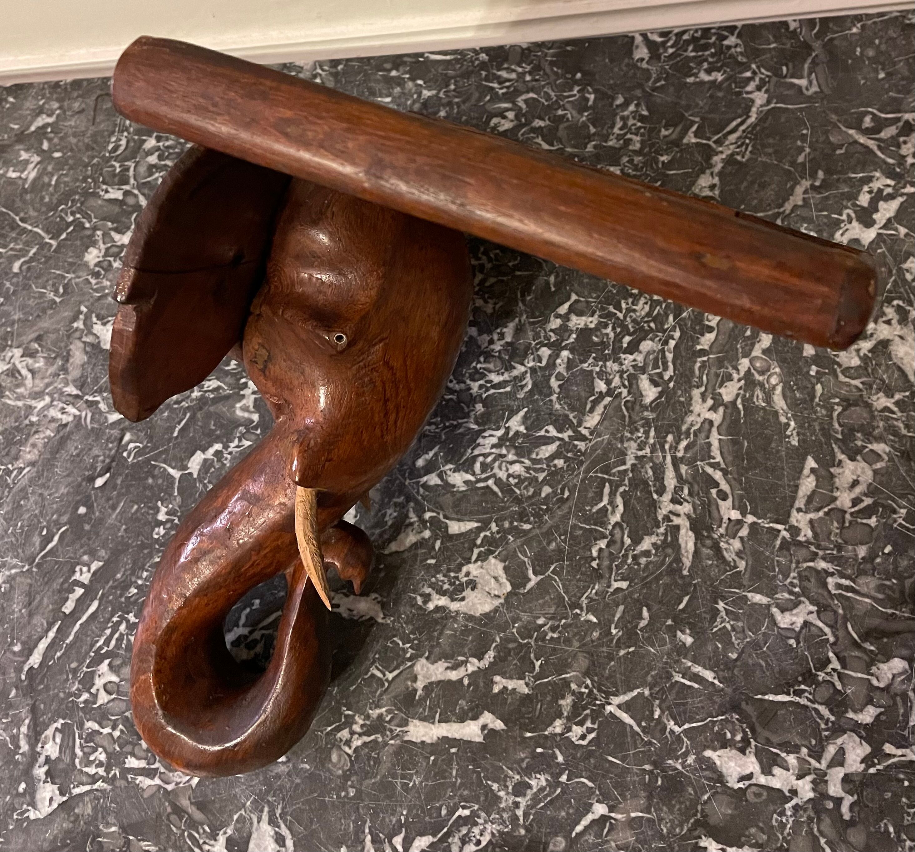 Wall console elephant head