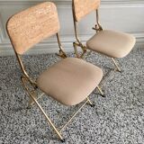 Vintage restored folding chairs