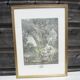 Ancienne lithographie encadrée : La Chasse de Beauvarlet Jacques Firmin