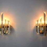 Pair of Venini glass wall lamps, Italy, 1970