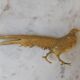 Set of 2 brass sculptures, pheasant couple