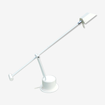 Lampe de bureau a balancier massive a deux lumieres et a rotule