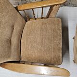 Pair of 50" Brutalist armchairs
