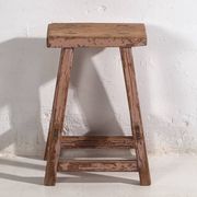 Tabouret ancien à patine rose (c.1900) #8