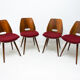 Lot de 4 chaises conçues par Frantisek Jirák pour Tatra Pravenec