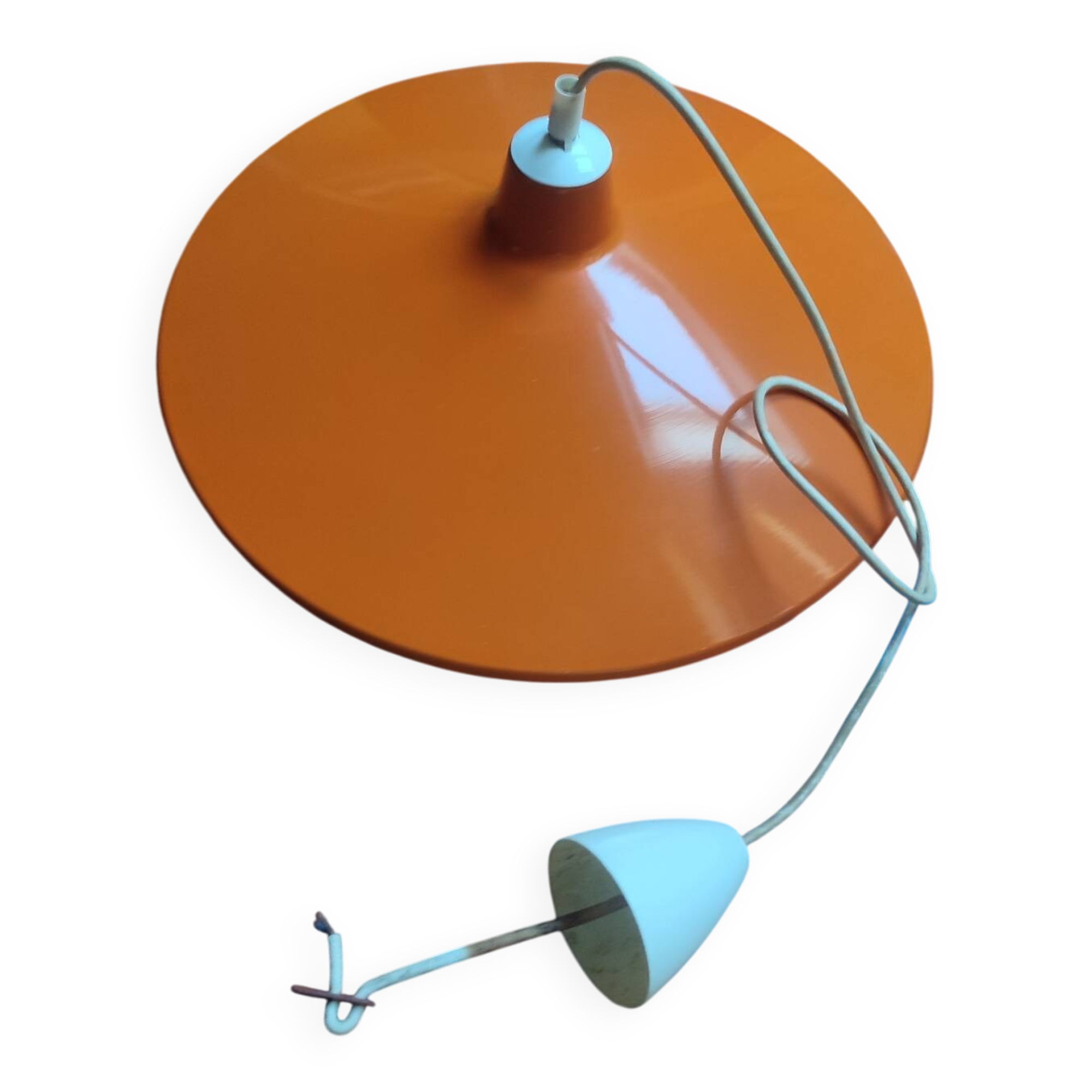 Large vintage metal pendant light