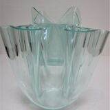 Two vases handkerchiefs Guzzini plexiglass lucite design 70s